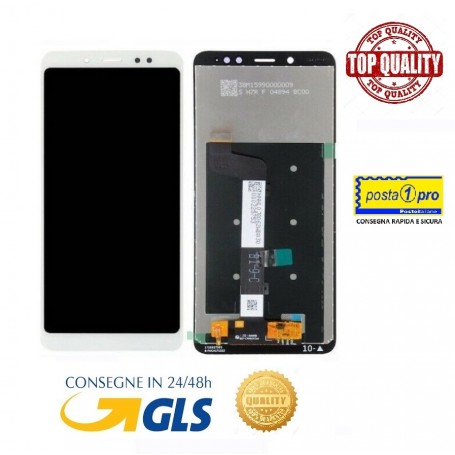 DISPLAY LCD PER XIAOMI REDMI NOTE 5 BIANCO M1803E7SG TOUCH SCREEN SENZA FRAME