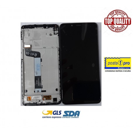 DISPLAY LCD PER XIAOMI REDMI NOTE 5 NERO M1803E7SG TOUCH SCREEN + FRAME