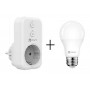 EZVIZ SMART PLUG 2,4GHZ WIFI CON CONTROLLO REMOTO + LAMPADINA SMART LB3-WHITE  CON CONTROLLO VOCALE