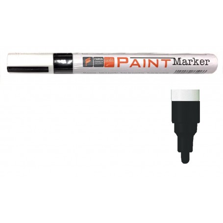 FAREN PAINT MARKER PENNARELLO INDELEBILE A VERNICE COLORE NERO PUNTA MEDIA