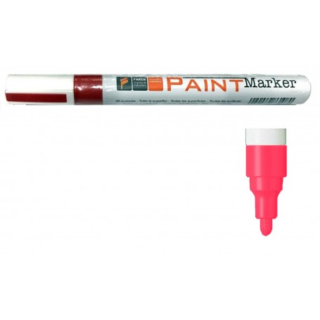 FAREN PAINT MARKER PENNARELLO INDELEBILE A VERNICE COLORE ROSSO PUNTA MEDIA