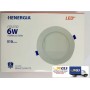 HENERGIA ROUND PANEL LED INCASSO 6W TONDO 3000K 120° 510LM 220/240V 50/60Hz DIMENSIONE MM 120X22 COLORE BIANCO LUCE CALDA