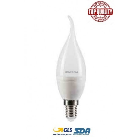 HENERGIA VEGA SOFFIO DI VENTO C37T 7W LED 3000K 630LM E14 A+ SAMSUNG CHIP INSIDE LUCE CALDA