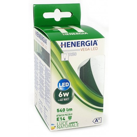 HENERGIA VEGA SPOT LED R50 6W 4000K 540LM E14 A+ LUCE NATURALE