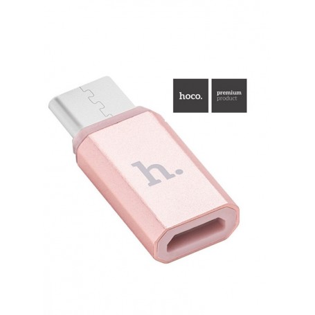 HOCO  ADATTATORE MICRO USB - TYPE C 3.0 COLORE ROSA