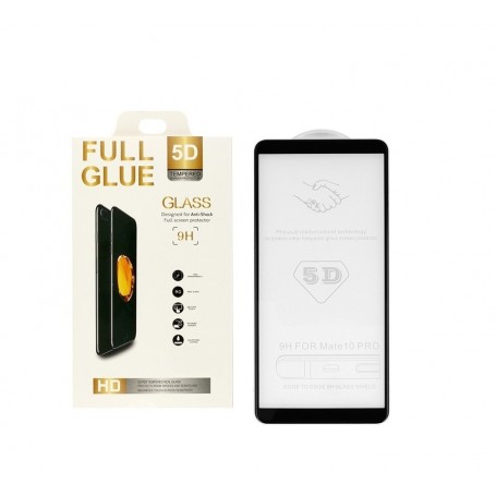 HUAWEI MATE 10 PRO BLACK/NERO PELLICOLA VETRO TEMPERATO FULL GLUE 5D