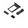 PER APPLE IPHONE 5G NERO SET DI RICAMBIO PULSANTI (VOLUME-MUTE-ON/OFF-CARRELLO SIM)