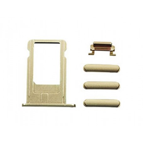 IPHONE 6 PLUS GOLD SET DI RICAMBIO PULSANTI (VOLUME-MUTE-ON/OFF-CARRELLO SIM)