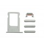 PER APPLE IPHONE 6G SILVER SET DI RICAMBIO PULSANTI (VOLUME-MUTE-ON/OFF-CARRELLO SIM)