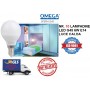 KIT 10  LAMPADINE OMEGA SFERA LED G45 6W 3000K 500LM E14 A+  LUCE CALDA