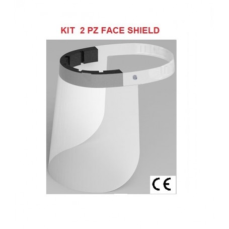 KIT 2 PZ VISIERA PROTETTIVA FACE SHIELD