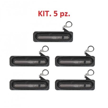 Kit. 5 pz. - Apple Iphone 11 - SPEAKER Mesh Griglia anti polvere protezione altoparlante dell'orecchio