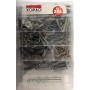 KOMBO KIT TASSELLI ASSORTITI E PUNTE A MURO VARIE MISURE IN BOX PLASTICA CON DIVISORI