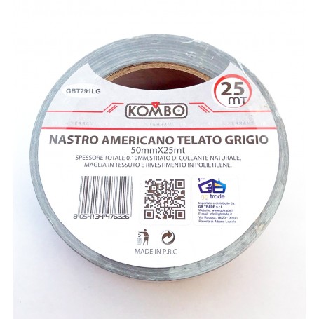 KOMBO NASTRO RIPARATORE AMERICANO TELATO GRIGIO 5OMM X 25MT