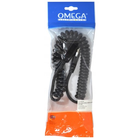 OMEGA PROLUNGA SPIRALATA 3MT PRESA E SPINA 16A COLORE NERO