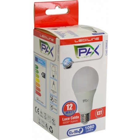 PAX LIGHT GOCCIA LED A60 12W 2700K 1100LM E27 A +  LUCE CALDA