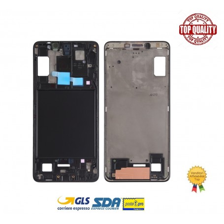 PIASTRA FRAME ALLOGGIAMENTO LCD ANTERIORE PER SAMSUNG GALAXY A9 2018/SM-A920 NERO