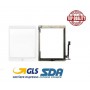 TOUCH SCREEN PER APPLE IPAD 4 BIANCO A1458 A1459 COMPLETO TASTO HOME CHIP E BIADESIVO.