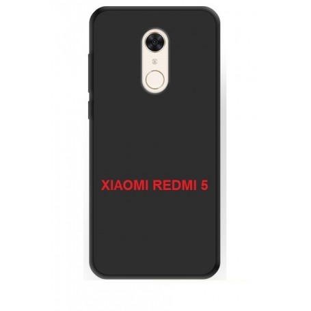 XIAOMI REDMI 5 CUSTODIA MATT OPACA IN SILICONE ANTI IMPRONTA COLORE NERO