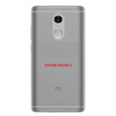 XIAOMI REDMI 5 CUSTODIA TPU SILICONE COLORE TRASPARENTE