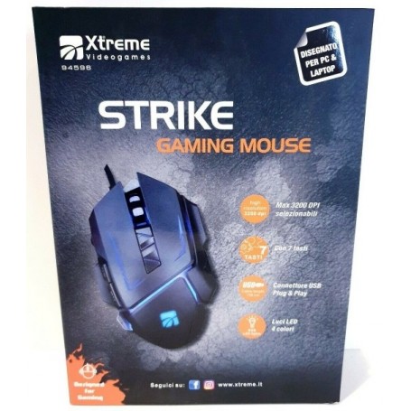 XTREME STRIKE GAMING MOUSE 3200DPI 7 PULSANTI