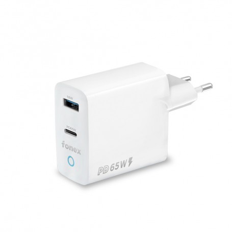 FONEX ALIMENTATORE TRAVEL CHARGER WITH USB AND PD PORT (TYPE-C) 65W