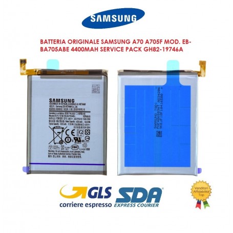 BATTERIA ORIGINALE SAMSUNG A70 A705 MOD. EB-BA705ABE 4500MAH SERVICE PACK GH82-19746A