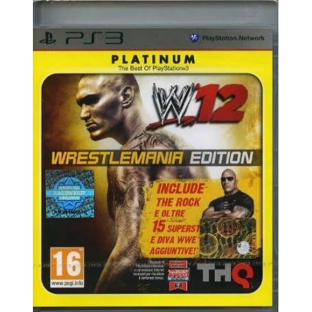 PLAYSTATION 3 WWE '12 WRESTLEMANIA EDITION PLATINUM