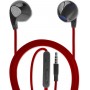 4SMARTS MELODY AURICOLARI CON FILO E TASTO ON/OFF JACK 3,5mm LUNGHEZZA 1,2mt RED