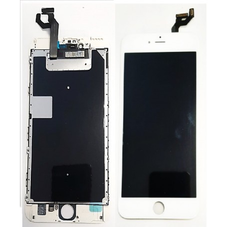 DISPLAY LCD RETINA PER APPLE IPHONE 6S PLUS BIANCO GRADO AAA + PIASTRA + ALLOGGI VARI