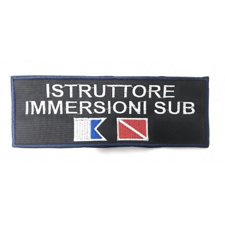 PATCH TOPPA CON VELCRO ISTRUTTORE IMMERSIONI SUB BLACK