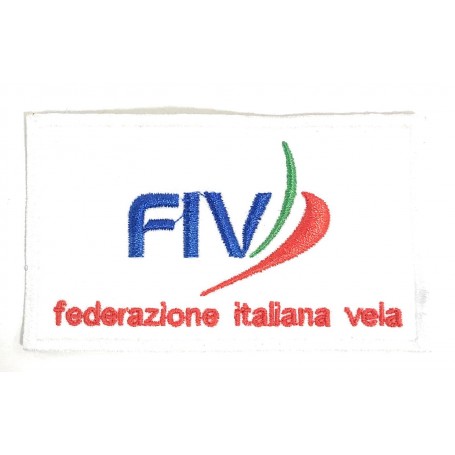 PATCH TOPPA FIV - FEDERAZIONE ITALIANA VELA - BORDO BIANCO