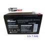 TRUSTECH BATTERIA 12V 7.5AH AL PIOMBO - BAT12V7.5A COMPATIBILE PER UPS