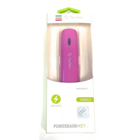 FEDER POWERBANK 2800 MAH USB COLORE FUCSIA