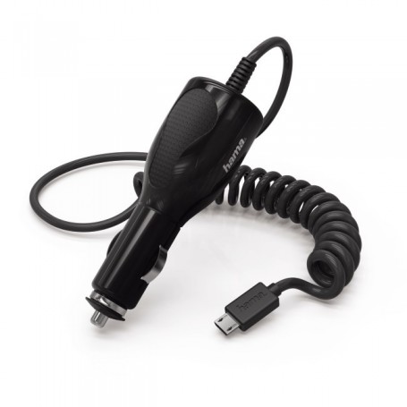 ALIMENTATORE DA AUTO CON CAVO  MICRO USB 1A NERO (CAR CHARGER)