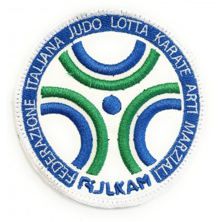 PATCH TOPPA CON VELCRO FIJLKAM - FEDERAZIONE ITALIANA JUDO LOTTA KARATE ARTI MARZIALI