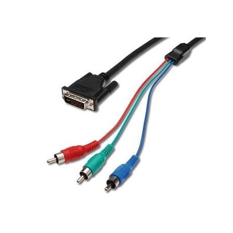 CAVO DIGITUS DVI-I-3XCINCH, M/3XM, INTERCONNESSIONE, 3 M, NERO (KPDVC-3)