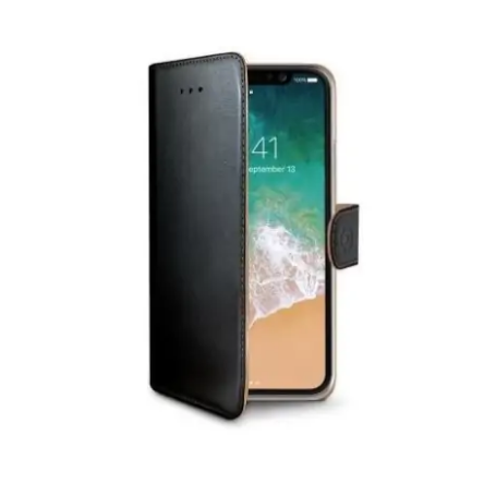 CELLY WALLY CUSTODIA A LIBRO PER IPHONE X COLORE NERO