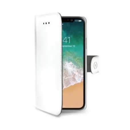 CELLY WALLY CUSTODIA A LIBRO PER IPHONE X COLORE BIANCO