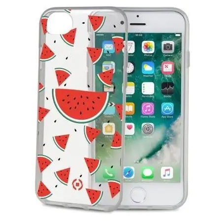 CELLY COVER CUSTODIA PER IPHONE 7/6/6S COLORE TRASPARENTE CON ANGURIA