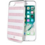 CELLY STRIPES COVER PER IPHONE 7/6S/6 COLORE ARGENTO SPECCHIO,STRISCE GLITTER ROSA