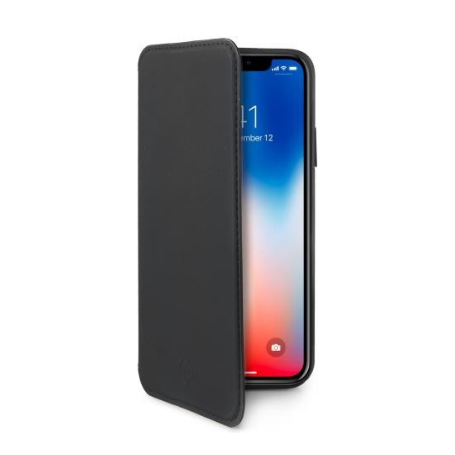 CELLY PRESTIGE COVER A LIBRO PER IPHONE X COLORE NERO