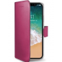 CELLY WALLY CUSTODIA ALIBRO PER IPHONE X COLORE ROSA