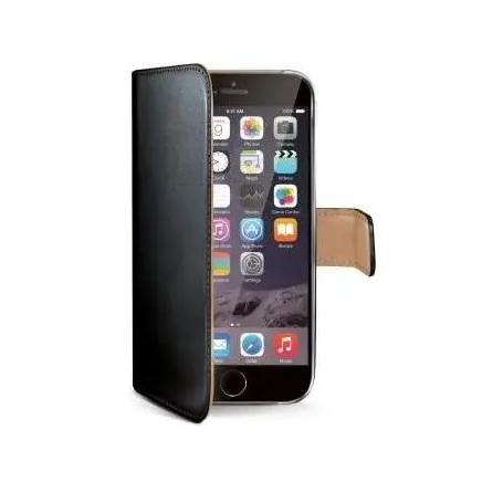 CELLY WALLY CUSTODIA A LIBRO PER IPHONE 6 PLUS COLORE NERO