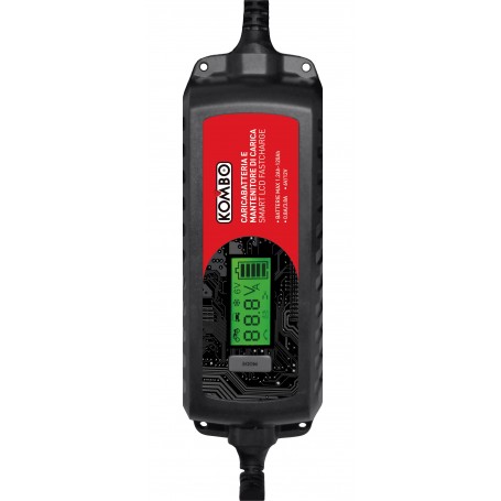 CARICABATTERIA E MANTENITORE DI CARICA LCD FASTCHARGE 6-12V PER BATTERIE AL PIOMBO (GEL AGM WET)