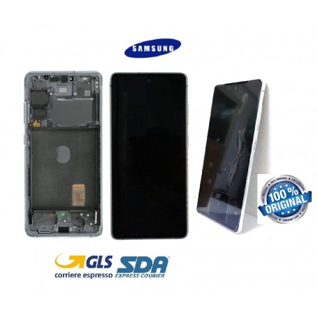 DISPLAY LCD ORIGINALE SAMSUNG S20 FE 4G/5G FRAME BIANCO SM-G780/781 F/FN/DS 2020