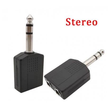 ADATTATORE AUDIO STEREO 2 IN 1 OUT DA 6,35MM