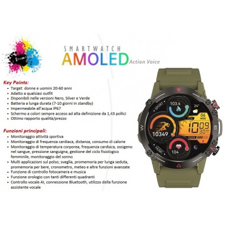 THE ARTISTS SMARTWATCH AMOLED ACTION VOICE GREEN