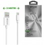 ROVI ELEGANT CAVO 2 METRI DA USB-A A TYPE-C IN PVC ULTRA RESISTENTE SA10C 3A  BIANCO