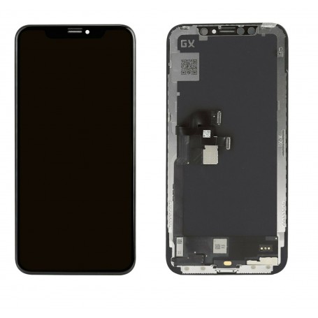 DISPLAY LCD (GX HQ HARD OLED) APPLE IPHONE XS NERO 5.8" PARI ORIGINALE + FRAME